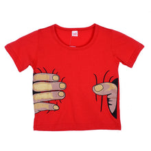 Kids Clothes Girls Boys Hand Printed 3D Effect Funny T-shirts Child Tops Tee Shirts J4U66