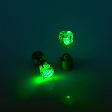 New LED Flashing Light Up Earring Bling Dance Party Disco Ear Studs  J4U66
