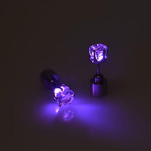 New LED Flashing Light Up Earring Bling Dance Party Disco Ear Studs  J4U66