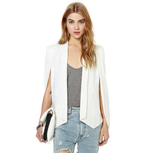 Ladies Long Sleeve Lapel Cape Poncho Office Jacket Cloak Blazer Suit Coat P1 J4U66