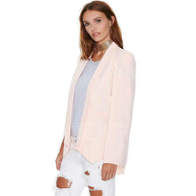 ladies women long sleeve lapel cape poncho office jacket cloak blazer suit coat J4U66