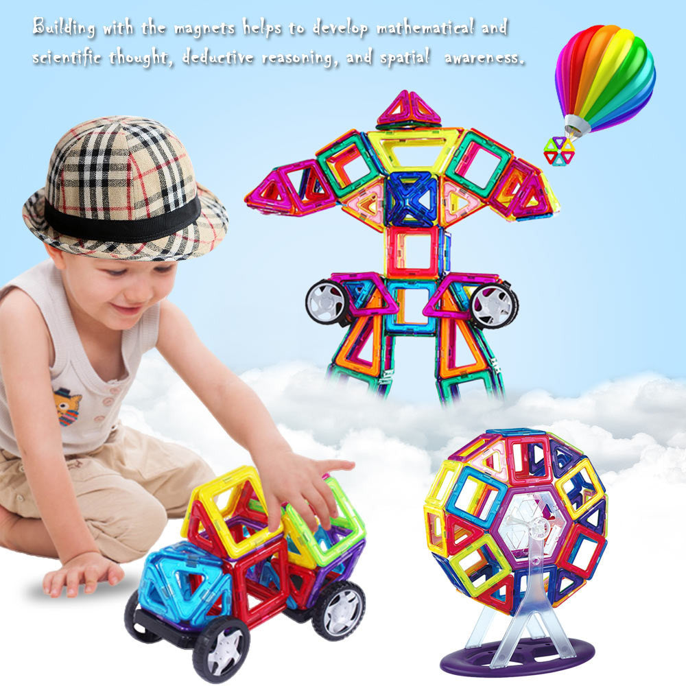 magnet building puzzle diy kids toys plastic building puzzle magnetic 3d building toy kits educational model puzzle J4U66