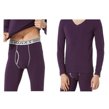 men 2pcs spandex thermal underwear pajama set long johns tops bottomxxxl J4U66