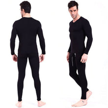 men 2pcs spandex thermal underwear pajama set long johns tops bottomxxxl J4U66