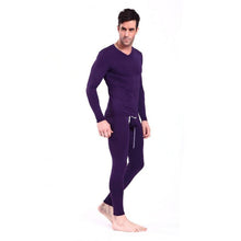 Men 2pcss Spandex Thermal Underwear Pajama Set Long Johns Tops Bottoms L-XXXL P1 J4U66