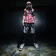 Men Hiphop Tank Tops American Flag Printed Vest Mens Undershirt For Men Bodybuilding Sleeveless Tank Top J4U66