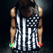 Men Hiphop Tank Tops American Flag Printed Vest Mens Undershirt For Men Bodybuilding Sleeveless Tank Top J4U66