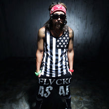 Men Hiphop Tank Tops American Flag Printed Vest Mens Undershirt For Men Bodybuilding Sleeveless Tank Top J4U66