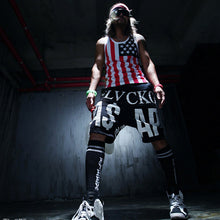 Men Hiphop Tank Tops American Flag Printed Vest Mens Undershirt For Men Bodybuilding Sleeveless Tank Top J4U66