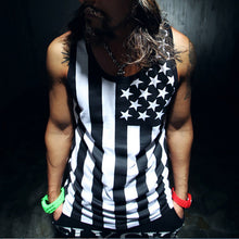 Men Hiphop Tank Tops American Flag Printed Vest Mens Undershirt For Men Bodybuilding Sleeveless Tank Top J4U66