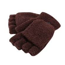 New Men Women Gloves Warm Half Finger Flip Knitted Mittens Glove 6 Colors  J4U66