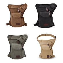 Men's Canvas Hip Belt Bum Fanny Pack Waist Multifunction Leg Bag men women travel Waist Bag Money Belt Bag bolso cintura J4U66