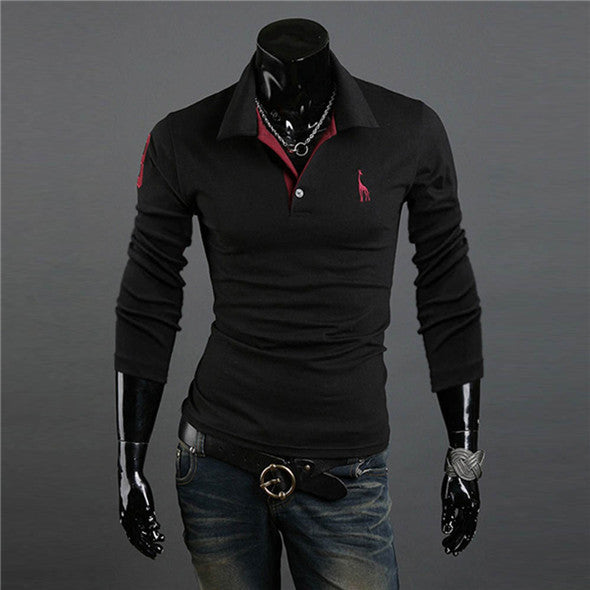 New Mens Premium Brand Designer Giraffe Casual Basic Slim Fit Short POLO Shirts J4U66