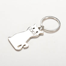 Metal cat keychains key rings animal key chains personalized car key holder pendant women bag charms key ring J4U66