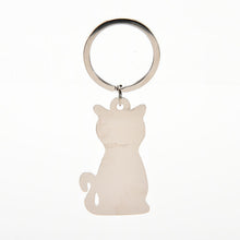 Metal cat keychains key rings animal key chains personalized car key holder pendant women bag charms key ring J4U66