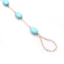 Nice Turquoise Beads Silver Chain Anklet Ankle Bracelet Foot Jewelry  J4U66