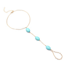 Nice Turquoise Beads Silver Chain Anklet Ankle Bracelet Foot Jewelry  J4U66