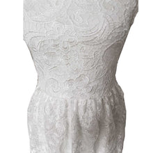 noble women mid chiffon dress formal gown white lace dresses J4U66