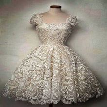 noble women mid chiffon dress formal gown white lace dresses J4U66