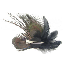 Peacock Feather Sparkling Rhinestones Bridal Wedding Hair Clip Head Accessory for Women Lady Beauty J4U66