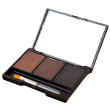 Kit 3 Colour Eyebrow Powder Shadow Palette Enhancer with Ended Brush J4U66