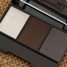 Kit 3 Colour Eyebrow Powder Shadow Palette Enhancer with Ended Brush J4U66