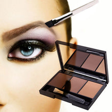 Kit 3 Colour Eyebrow Powder Shadow Palette Enhancer with Ended Brush J4U66