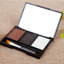 Kit 3 Colour Eyebrow Powder Shadow Palette Enhancer with Ended Brush J4U66