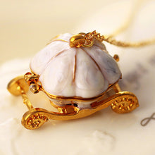 Pumpkin Carriage Necklace Cinderella Fairy Tale God-Mother Magic Alloy Chains Exquisite Pendants Necklace J4U66