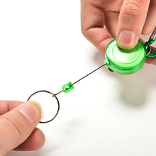 Retractable Metal Card Badge Holder Ring Belt Clip Pull Camping Key Chain Colourful Strap Carabiner Clip Card label Keyring J4U66
