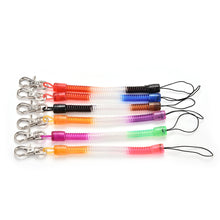 Retractable telephone cord key chain mobile phone chain plastic keychain tool elastic rope rope J4U66