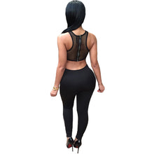 rompers womens jumpsuits sexy mesh cut out sleeveless bodysuit women solid playsuit bodycon jumpsuit overalls clubwear J4U66