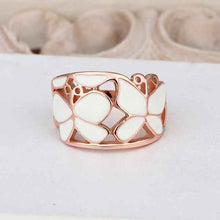 18k gold plated rings for men rose wihte flower anel feminino joias  523 J4U66