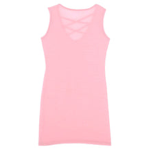 sexy net women sleeveless bandage bodycon cute sheath dresses evening party push up club pink black white dress J4U66