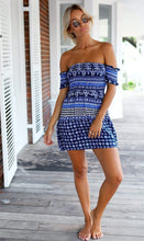 sexy off should bohemian dress elegant print beach casual dresses plus size dress women backless dress vestidos J4U66