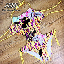 sexy one piece high cut one piece swimwear monokini backless beachwear swimsuit J4U66