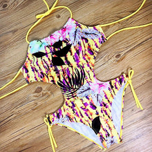 sexy one piece high cut one piece swimwear monokini backless beachwear swimsuit J4U66