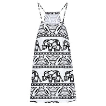 Sexy Style Women Work Sexy Abobe Knee Dress Spaghetti Strap Dresses Elephant Sleeveless J4U66