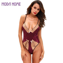 sexy women lingerie hollow out bodysuit slicing pole dance clothing deep v neck exotic lingerie sleepwear ladies leotard J4U66