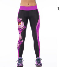 Sexy Women Polyester Spandex Leggings High Elastic Slim Leggings Fitness Workout Trousers 3D Print Pants J4U66