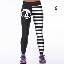 Sexy Women Polyester Spandex Leggings High Elastic Slim Leggings Fitness Workout Trousers 3D Print Pants J4U66