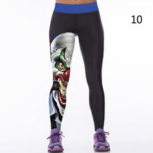 Sexy Women Polyester Spandex Leggings High Elastic Slim Leggings Fitness Workout Trousers 3D Print Pants J4U66