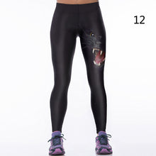 Sexy Women Polyester Spandex Leggings High Elastic Slim Leggings Fitness Workout Trousers 3D Print Pants J4U66