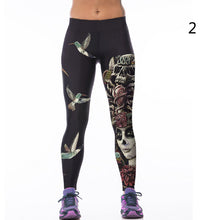 Sexy Women Polyester Spandex Leggings High Elastic Slim Leggings Fitness Workout Trousers 3D Print Pants J4U66