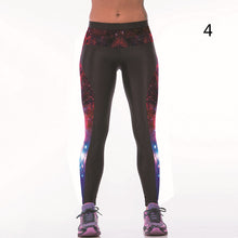 Sexy Women Polyester Spandex Leggings High Elastic Slim Leggings Fitness Workout Trousers 3D Print Pants J4U66