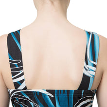 sexy women long dress print deep v neck backless elegant maxi dress bohemian party beach dress dark blue J4U66