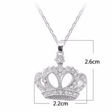Silver Gold Plated Pendant Necklaces Rhinestone Crystal Crown Necklace Classic Chokers Necklace Jewelry For Women J4U66