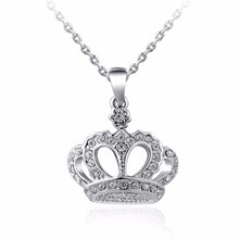 Silver Gold Plated Pendant Necklaces Rhinestone Crystal Crown Necklace Classic Chokers Necklace Jewelry For Women J4U66