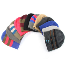 soft warm beanie hat wireless bluetooth smart cap headphone headset speaker mic J4U66