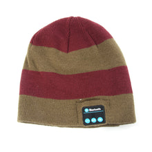 soft warm beanie hat wireless bluetooth smart cap headphone headset speaker mic J4U66